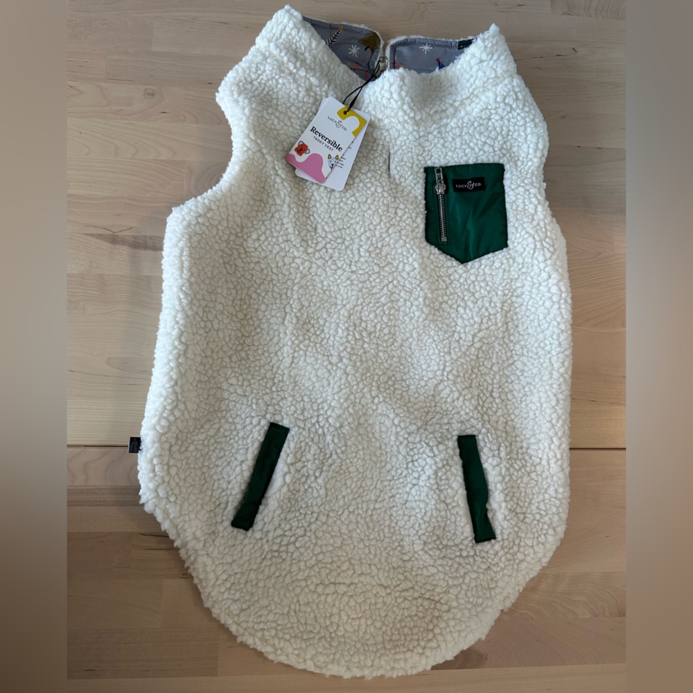 Lucy & Co Limited Edition Tree-mendous Reversible Teddy Vest for Dogs - 2XL